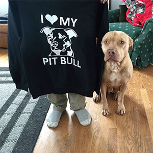 Even animals like custom printed clothing. Brooks approves!